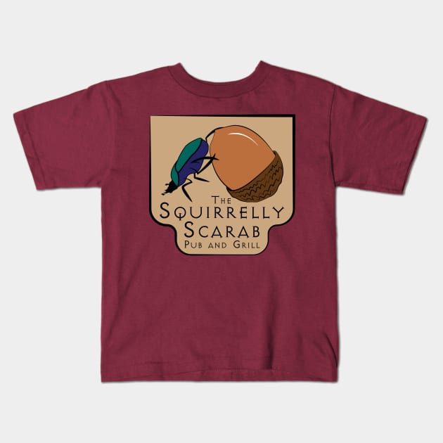 The Squirrelly Scarab Kids T-Shirt by MadArtisan